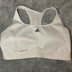 White adidas sports bra
